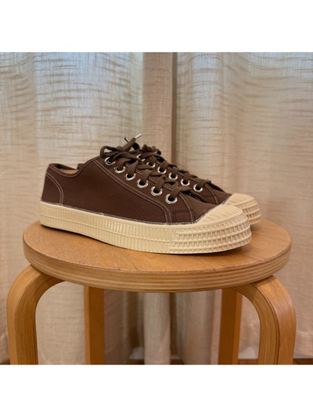 Novesta Star Master Contrast Stitch Sneakers in Brown/Beige Size 42 - Picture 2 of 11